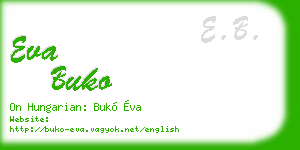 eva buko business card