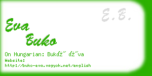 eva buko business card